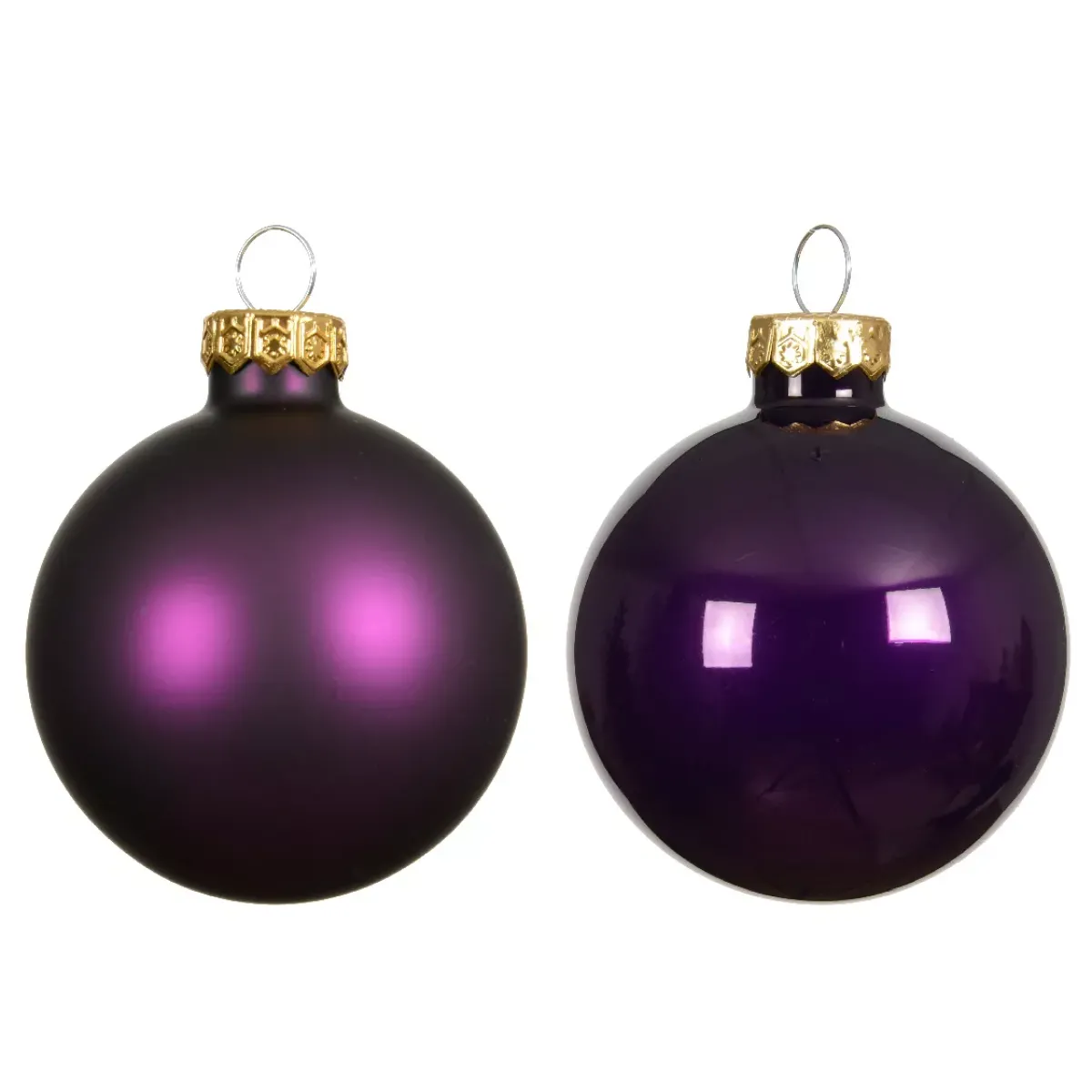 KAEMINGK Palline Di Natale-Set di 4 palline di Natale in vetro (D100 mm) Boreale Fico