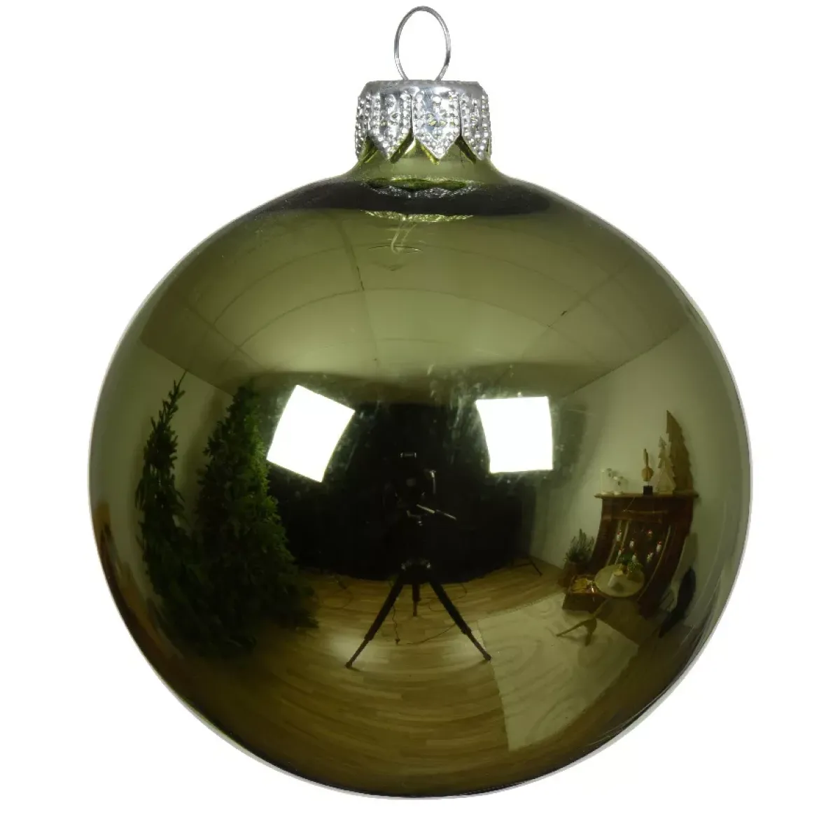 KAEMINGK Palline Di Natale-Set di 6 palline di Natale in vetro (D80 mm) Artico brillante verde te