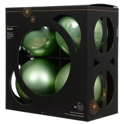 KAEMINGK Palline Di Natale-Set di 4 palline di Natale in vetro (D100 mm) Boreale