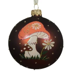 KAEMINGK Palline Di Natale-Set di 6 palline di Natale in vetro (D80 mm) Fungo del bosco