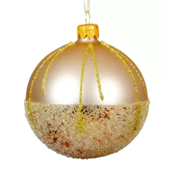 KAEMINGK Palline Di Natale-Set di 6 palline di Natale in vetro (D80 mm) Ballotine