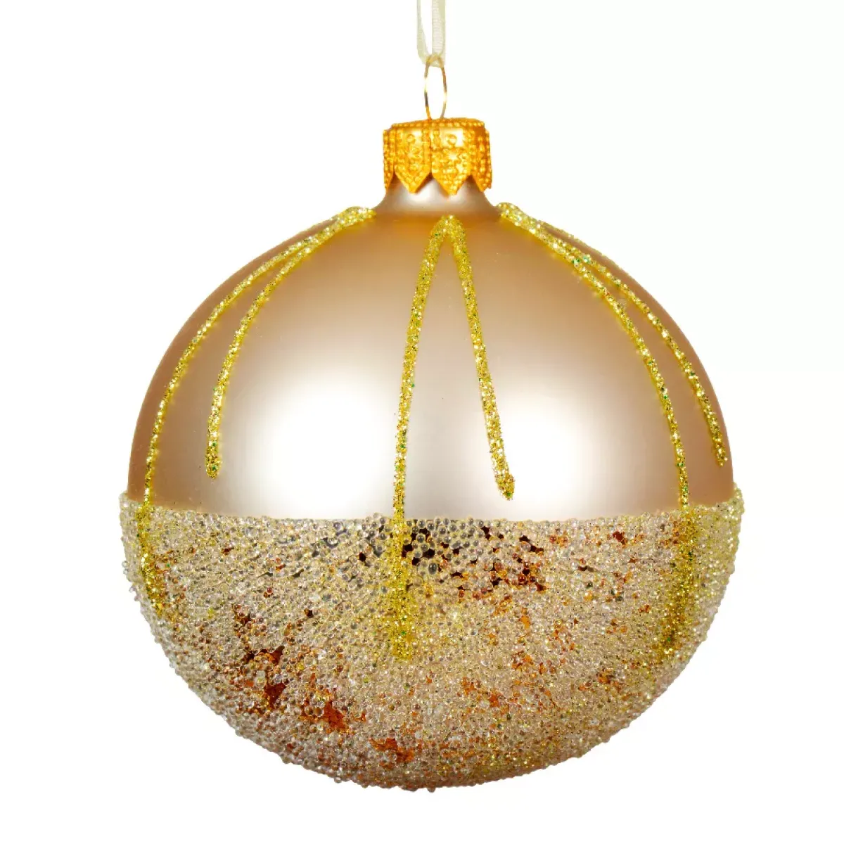 KAEMINGK Palline Di Natale-Set di 6 palline di Natale in vetro (D80 mm) Ballotine