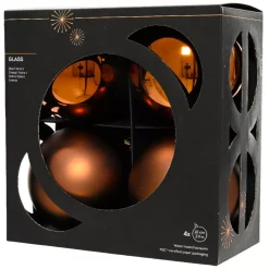 KAEMINGK Palline Di Natale-Set di 4 Palline di Natale in vetro (D100 mm) Boreale Marrone