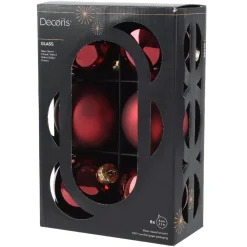KAEMINGK Palline Di Natale-Set di 6 palline di Natale in vetro (D80 mm) Boreale