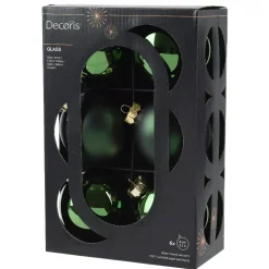 KAEMINGK Palline Di Natale-Set di 6 palline di Natale in vetro (D80 mm) Boreale