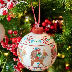 KAEMINGK Palline Di Natale-Set di 12 palline di Natale in vetro (D80 mm) Elfi e renne