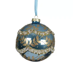 KAEMINGK Palline Di Natale-Set di 2 palline di Natale in vetro (D100 mm) Perla glaciale
