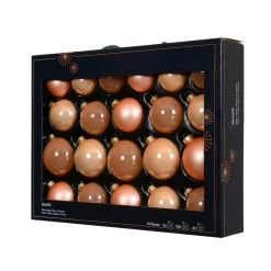 KAEMINGK Palline Di Natale-Set di 21 palline di Natale in vetro (D60 a 75 mm) Assortite Cristallo Pesca