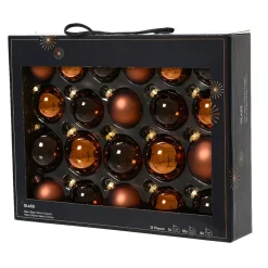 KAEMINGK Palline Di Natale-Set di 21 palline di Natale in vetro assortite Cristallo Marrone