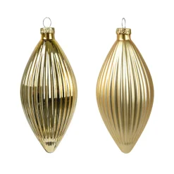 KAEMINGK Palline Di Natale-Set di 3 palline di Natale in vetro (D60 mm) Goccia preziosa