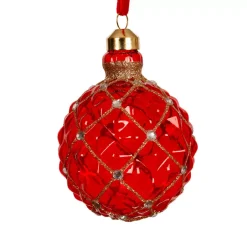 KAEMINGK Palline Di Natale-Set di 3 palline di Natale in vetro (D80 mm) Carrat