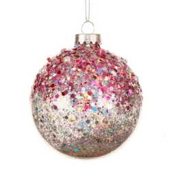 KAEMINGK Palline Di Natale-Set di 3 palline di Natale in vetro (D80 mm) Glitterate