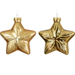 KAEMINGK Addobbi Natalizi-Set di 2 pendenti in vetro (H10 cm) Stelle Celesti