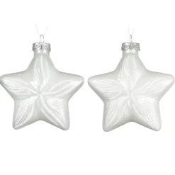 KAEMINGK Addobbi Natalizi-Set di 2 pendenti in vetro (H10 cm) Stelle Celesti