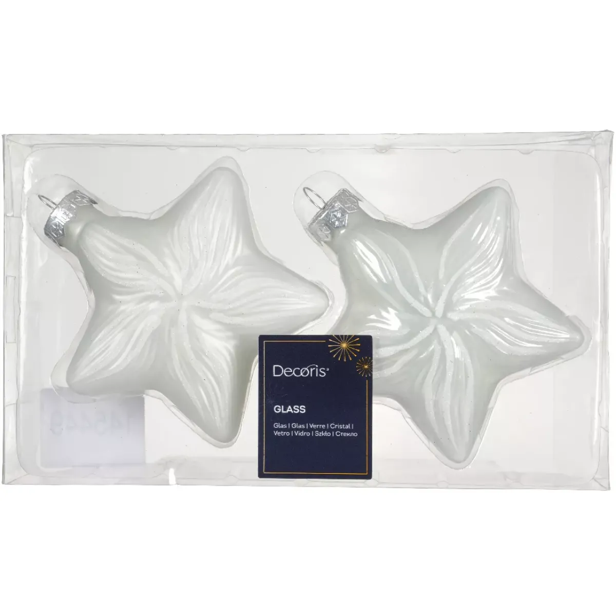 KAEMINGK Addobbi Natalizi-Set di 2 pendenti in vetro (H10 cm) Stelle Celesti