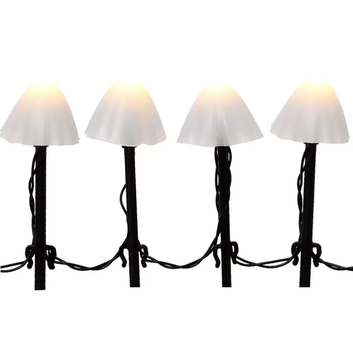 #N/A Luci Per Esterno-Set di 4 picchetti luminosi 20 LED Funghi (H20 cm) m caldo 20 LED