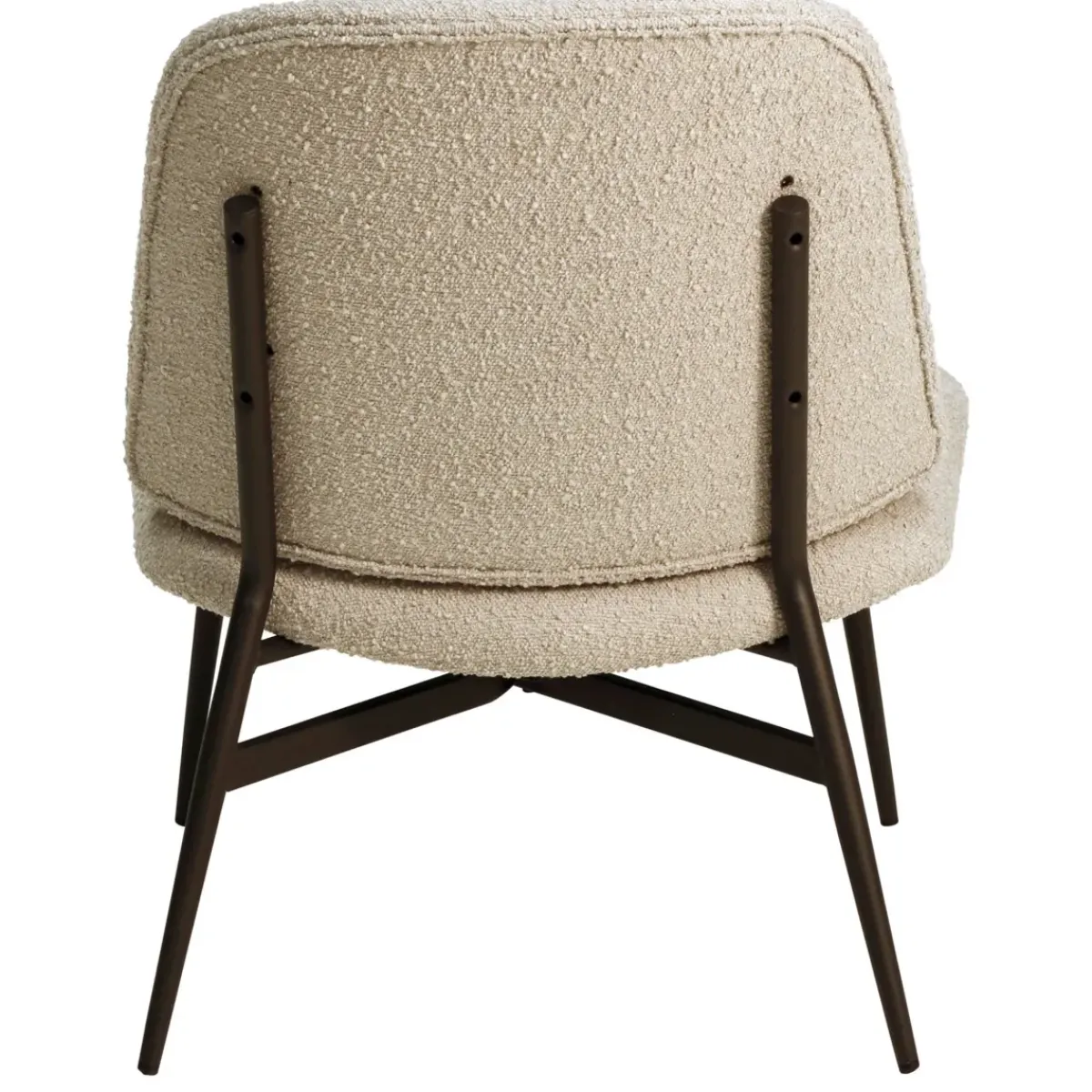 Poltrone-Set di 2 poltrone in bouclé (seduta 40 cm) Isla sabbia