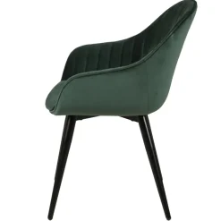 Poltrone-Set di 2 poltrone in velluto (seduta 47 cm) Juno scuro