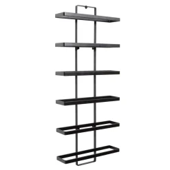 EMINZA Mobili Portabottiglie-Set di 2 portabottiglie da parete metallo 12 scompartimenti (Alt 139 cm) Léo