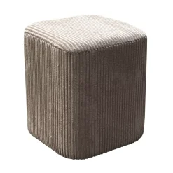 Set di 2 pouf in velluto (H38 cm) Shan Tortora
