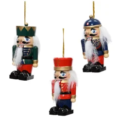 KAEMINGK Addobbi Natalizi-Set di 3 schiaccianoci in legno (H9 cm) Vodka