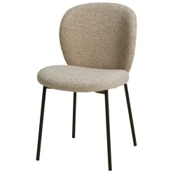 Sedia-Set di 2 sedie da pranzo in bouclé (seduta 48,5 cm) Isla sabbia