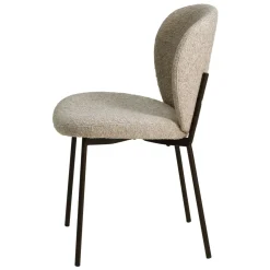 Sedia-Set di 2 sedie da pranzo in bouclé (seduta 48,5 cm) Isla sabbia