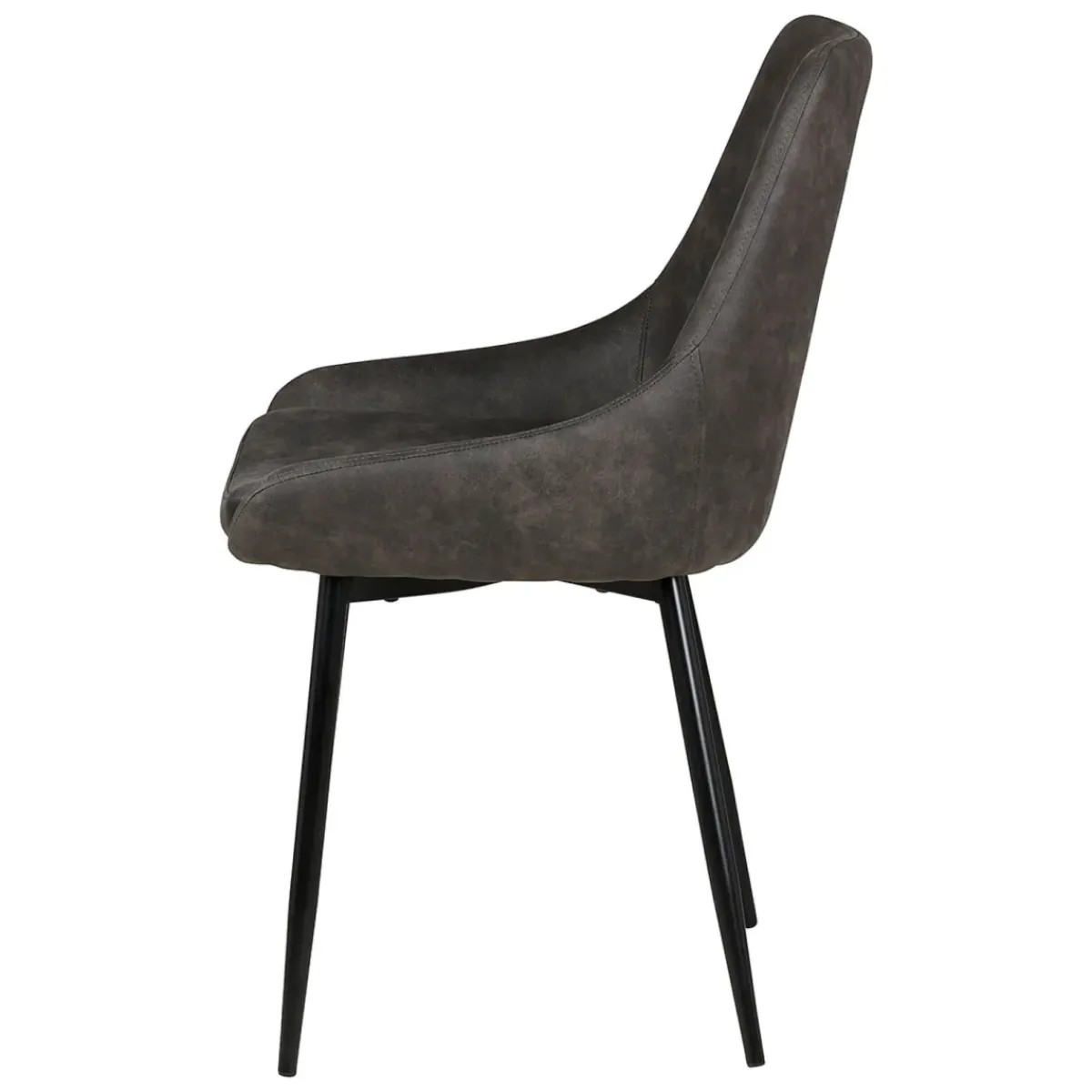 Sedia-Set di 2 sedie da pranzo in ecopelle (seduta 47 cm) Juno