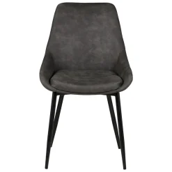 Sedia-Set di 2 sedie da pranzo in ecopelle (seduta 47 cm) Juno