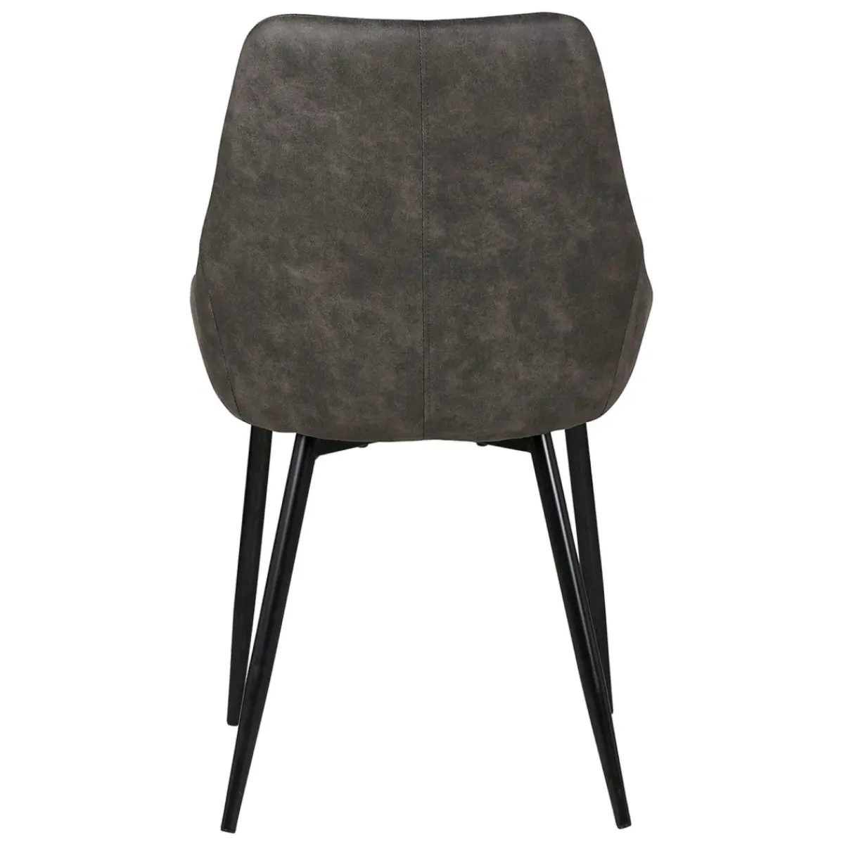 Sedia-Set di 2 sedie da pranzo in ecopelle (seduta 47 cm) Juno