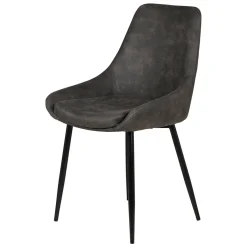 Sedia-Set di 2 sedie da pranzo in ecopelle (seduta 47 cm) Juno