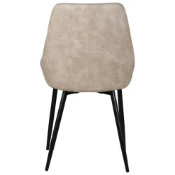 Sedia-Set di 2 sedie da pranzo in effetto camoscio (seduta 47 cm) Juno
