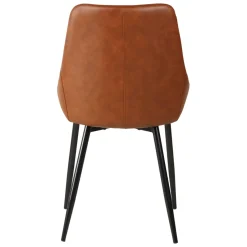 Sedia-Set di 2 sedie da pranzo in similpelle (seduta 47 cm) Juno