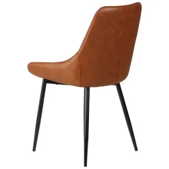 Sedia-Set di 2 sedie da pranzo in similpelle (seduta 47 cm) Juno