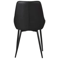Sedia-Set di 2 sedie da pranzo in similpelle (seduta 47 cm) Juno
