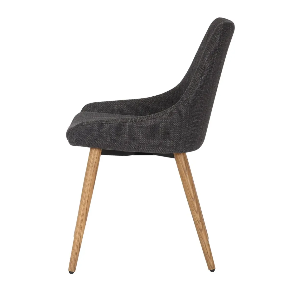 Sedia-Set di 2 sedie da pranzo in tessuto (seduta 47 cm) Juno Grigio