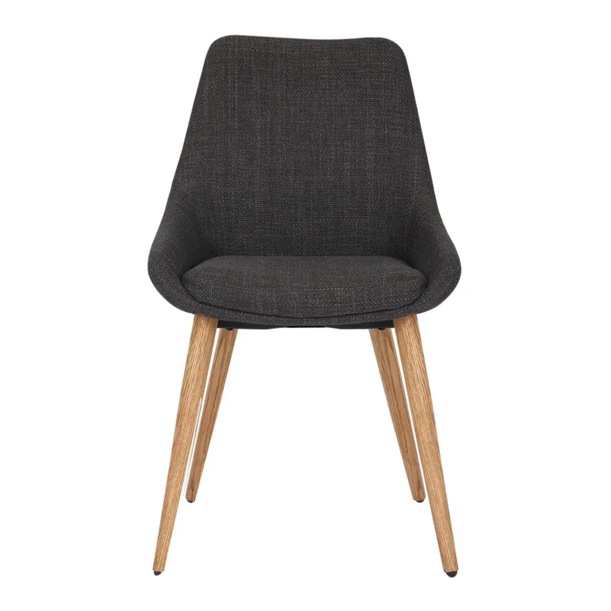 Sedia-Set di 2 sedie da pranzo in tessuto (seduta 47 cm) Juno Grigio