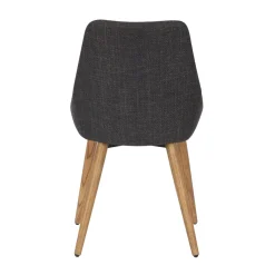 Sedia-Set di 2 sedie da pranzo in tessuto (seduta 47 cm) Juno Grigio