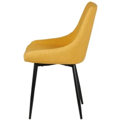 Sedia-Set di 2 sedie da pranzo in tessuto (seduta 47 cm) Juno
