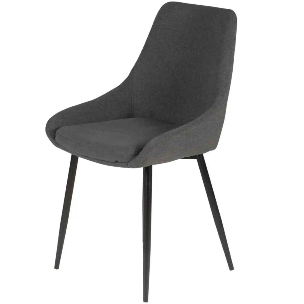 Sedia-Set di 2 sedie da pranzo in tessuto (seduta 47 cm) Juno