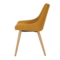 Sedia-Set di 2 sedie da pranzo in tessuto (seduta 47 cm) Juno