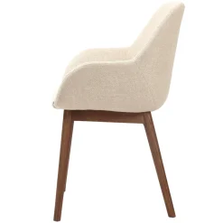 Sedia-Set di 2 sedie da pranzo in tessuto (seduta 48 cm) Elia Beige