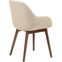 Sedia-Set di 2 sedie da pranzo in tessuto (seduta 48 cm) Elia Beige