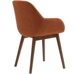 Sedia-Set di 2 sedie da pranzo in tessuto (seduta 48 cm) Elia Caramello