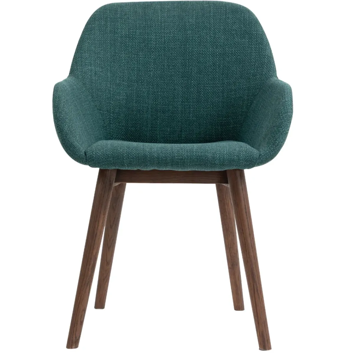 Sedia-Set di 2 sedie da pranzo in tessuto (seduta 48 cm) Elia Verde smeraldo