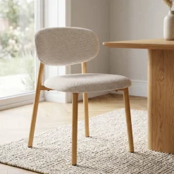 Sedia-Set di 2 sedie da pranzo in tessuto (seduta 49 cm) Amal