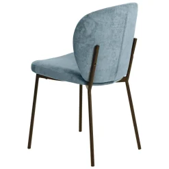 Sedia-Set di 2 sedie da pranzo in tessuto (seduta 48,5 cm) Isla scuro