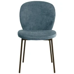 Sedia-Set di 2 sedie da pranzo in tessuto (seduta 48,5 cm) Isla scuro