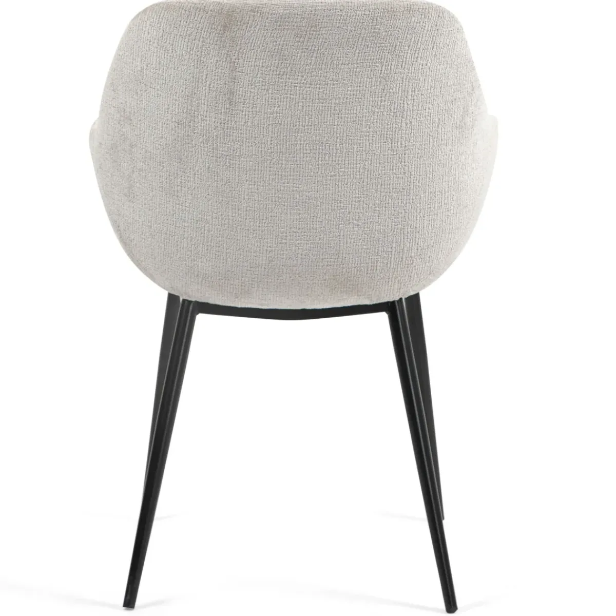 Sedia-Set di 2 sedie da pranzo in tessuto chenille (seduta 48 cm) Zola