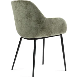 Sedia-Set di 2 sedie da pranzo in tessuto di velluto (seduta 48 cm) Zola